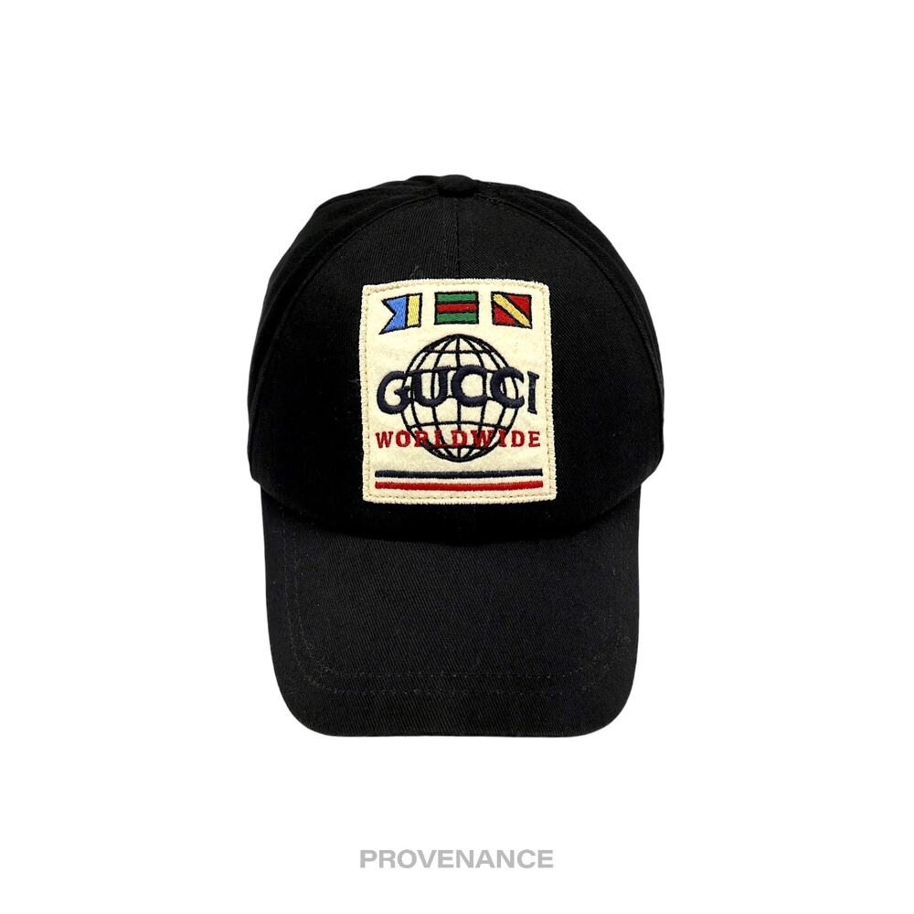 Gucci Black Hat with Logo Patch
